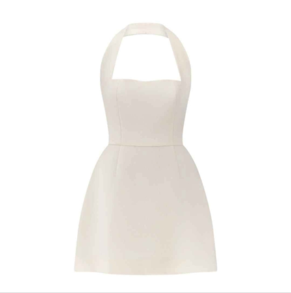 OddMuse Halter Structured Mini Dress